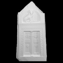 funerary stele depicting lion scan door greek mythology roman sculpture marble religion 3dprint 3dscan gate heritage cultural carved 3d print model - Mito3D