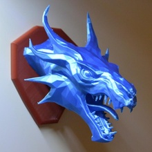 skyrim swamp dragon wall trophy & garden dragons videogame elder dovakiin 3d print model - Mito3D