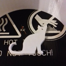 gato silueta llave cadena Moda accesorios animal llavero mascota 3d print model - Mito3D