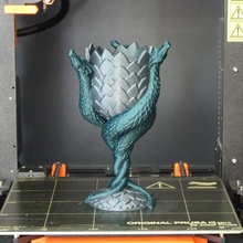 Dragão vinho vidro multi material remixar jardim tronos Targaryen color extrusion 3d print model - Mito3D