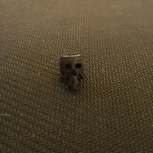 skull zipper pull 3d print model - Mito3D