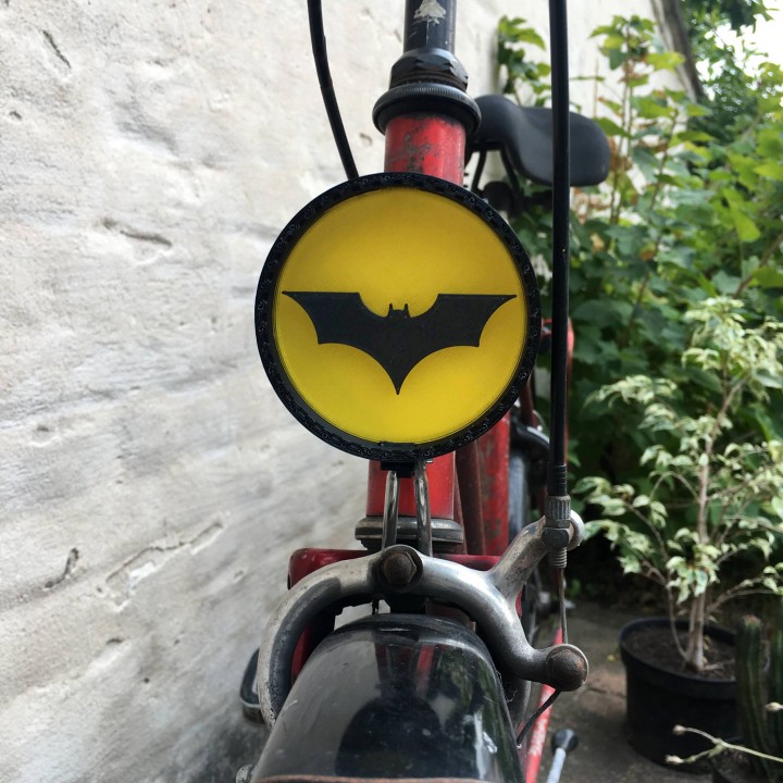 murciélago bicicleta lámpara repuesto partes batman ligero Caballero oscuro 3D print model - Mito3D