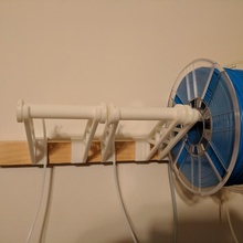 1x filament hanging bracket bowden tube feed printer input angle build 3d 3d print model - Mito3D