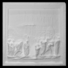 joshua crossing jordan river fall jericho scan door sculpture florence bible relief cathedral inferno ghiberti 3d print model - Mito3D
