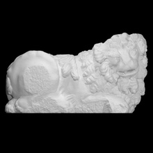accovacciato Leone scansione scultura marmo tolosa augustins 3d print model - Mito3D