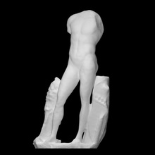 genç Herkül eğilmek aslan cilt taramak Antik Roma heykel 3d print model - Mito3D