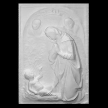 adoration enfant analyse Jésus sculpture Madone soulagement 3d print model - Mito3D