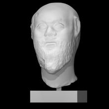 Kopf Satyr Scan uralt Skulptur Kalkstein 3d print model - Mito3D