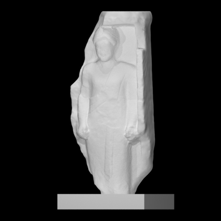 Beerdigung Stele jung Scan Kalkstein Linderung 3D print model - Mito3D