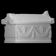 stone ossuary scan roman limestone relief bucrania garlands 3d print model - Mito3D
