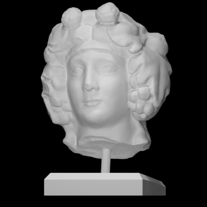 head dionysus scan god sculpture worship marble 3D print model - Mito3D