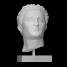 head wreathed votary scan ancient man portrait sculpture 3d print model - Mito3D