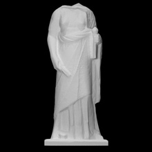 torso female statue holding attributes demeter scan ancient goddess worship 3d print model - Mito3D