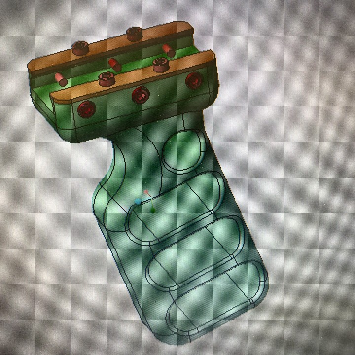 unterlaufgriff vertikal mk2 Sport draussen Airsoft Schiene Paintball 3D print model - Mito3D