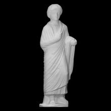 Statue Junge Apfel Scan uralt Kalkstein 3d print model - Mito3D