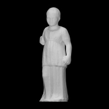 heykel kız elma taramak Antik mermer 3d print model - Mito3D