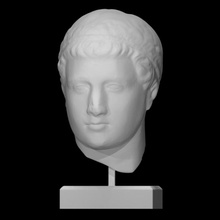 head athlete scan ancient man portrait sculpture limestone 3d print model - Mito3D