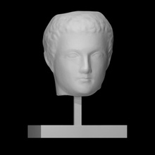 head youth scan man sculpture limestone 3d print model - Mito3D