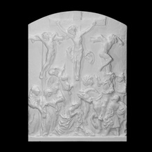 kreuzigung christi crucifixion christ scan carving bible relief linden 3d print model - Mito3D
