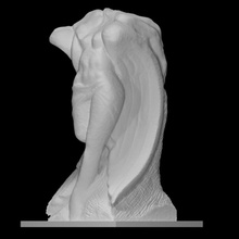 leda Scan Skulptur Frau Anbetung Kalkstein Sparta 3d print model - Mito3D