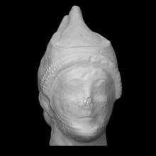 head male votary double conical cap scan hat ancient man sculpture pileus 3d print model - Mito3D