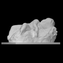 sleeping eros cupid scan god love worship marble boy 3d print model - Mito3D
