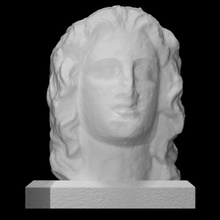 cabeza Alejandro Excelente escanear antiguo estatua emperador caliza Grande 3d print model - Mito3D