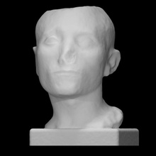 head unknown man scan face sculpture marble 3d print model - Mito3D