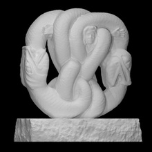 uroboros ouroboros scansione scultura calcare serpente mito 3d print model - Mito3D