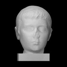 testa giovane maschio scansione scultura marmo ragazzo 3d print model - Mito3D