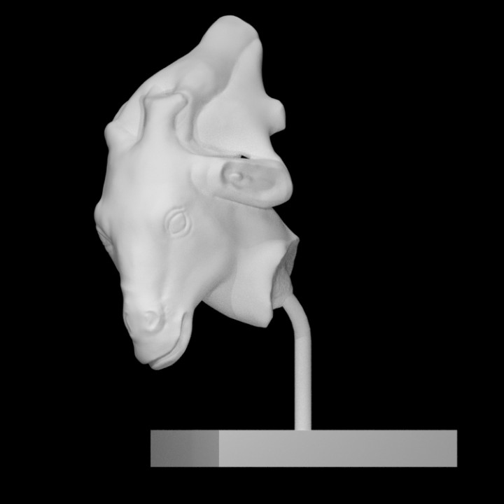 hermafrodita cabeça sátiro Varredura mármore bode mito 3D print model - Mito3D