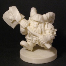 dwarf toys & games miniatures 34mm 3d print model - Mito3D
