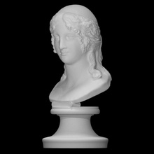 testa donna scansione capelli scultura 3d print model - Mito3D
