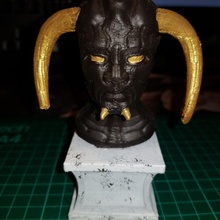 submundo fracasso ventilador arte demônio diabo cabeça personagem 3d print model - Mito3D