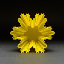 fractal snowflake vase art bowl math decor spiralize parabola koch 3d print model - Mito3D