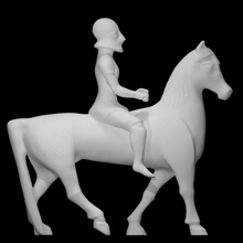 warrior horse scan ancient bronze rider statuette 3d print model - Mito3D