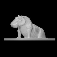 hippopotamus scan animal nature sculpture steel 3d print model - Mito3D