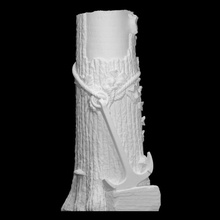ağaç güdük anıt binmek hoş mezarlık taramak Sanat heykel kireçtaşı ölüm bağırmak mezar Çapa sarmaşık tree stump sioux falls south dakota trunk woodsmen of the world america 3d print model - Mito3D