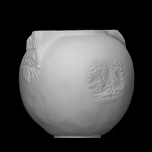 funerario anfora scansione antico scultura vaso calcare anthemion 3d print model - Mito3D