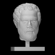 marble head demosthenes scan roman sculpture statesman 3d print model - Mito3D
