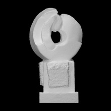 memory wind scan modern sculpture marble circle abstract 3d print model - Mito3D