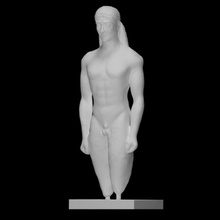 Apollo ' milani Varredura antigo escultura mármore apolo masculino nu kouros 3d print model - Mito3D