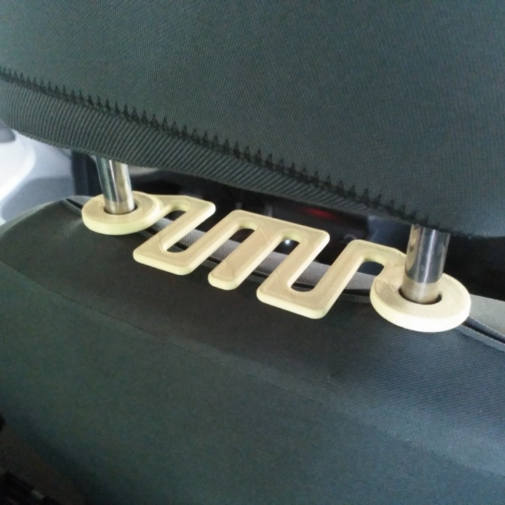 headrest bag hanger tpu spare parts car hook 3D print model - Mito3D
