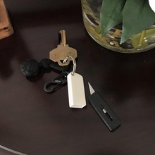 mini utility blade keychain safe knife xacto sharp edc razer 3d print model - Mito3D