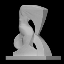 sirena escanear moderno escultura caliza resumen 3d print model - Mito3D