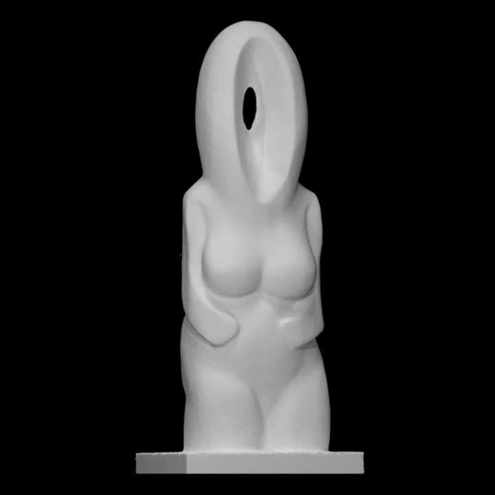 modern human scan body sculpture limestone abstract 3D print model - Mito3D