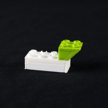2x2 slope up- printable lego brick toys & games bricks building build myminifactorybrix mmfbrix brix construction create 3d print model - Mito3D