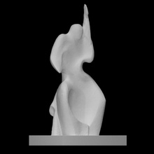 violoncelo escanear moderno música escultura resumen violonchelo 3d print model - Mito3D