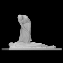 firedamp scan man mother sculpture woman bronze death son grief 3d print model - Mito3D