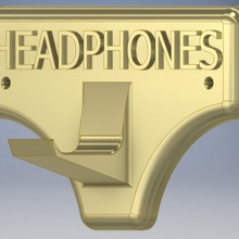 headphones wall stand 3d print model - Mito3D